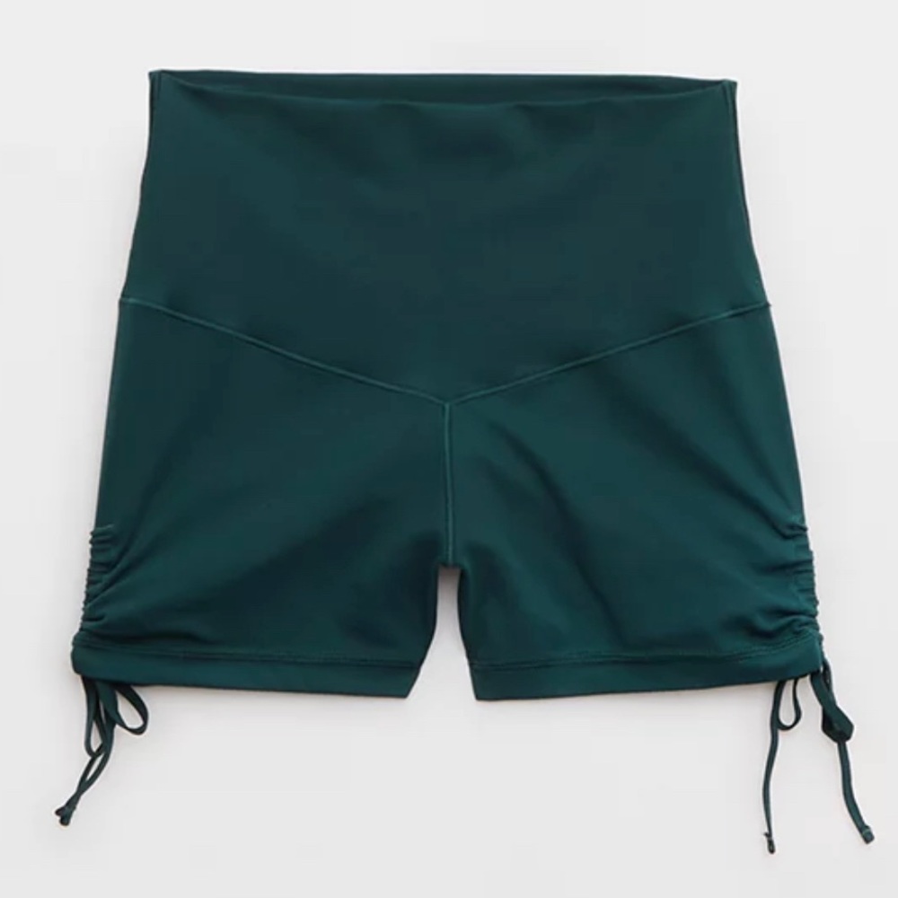 Aerie Teal High-Rise Athletic Shorts - Picture 4 of 7